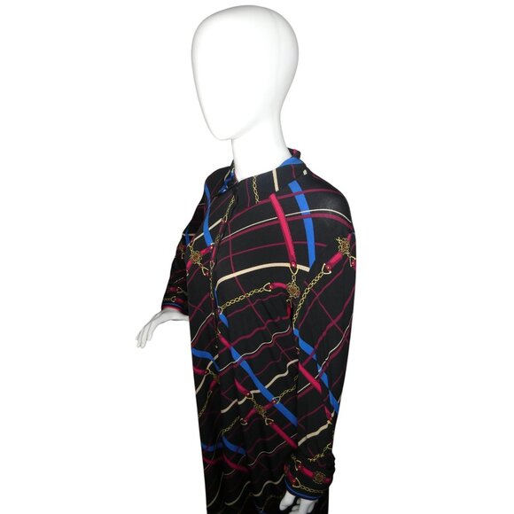 Raefella Women's Designer Multi-Line Dress Size L - Picture 3 of 4